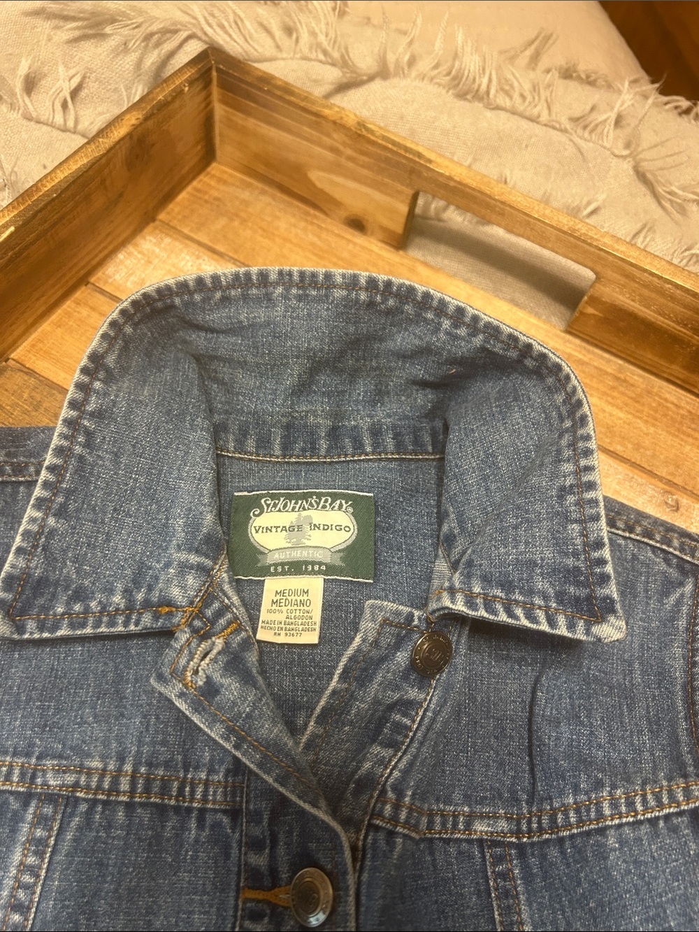 St John’s Bay Vintage 90s Y2K Blue Jean Vest - Picture 9 of 9